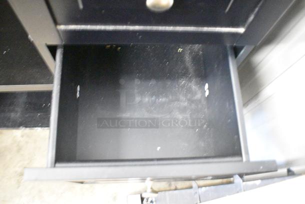 Black Portable Cart w/ 3 Drawers on Commercial Casters. - Image 9 of 10