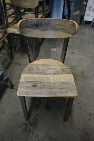 12 Wooden and Metal Dining Height Chair. 12 Times Your Bid!