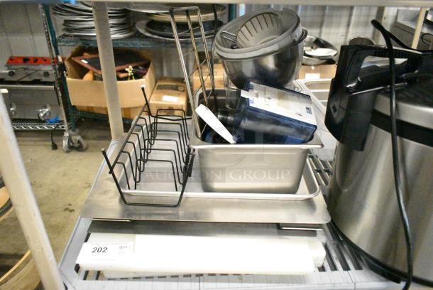 ALL ONE MONEY! Lot of 11 Various Items Including Cutting Board, Metal Bowl and Stainless Steel Drop In - Image 1 of 4