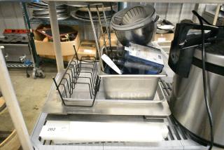 ALL ONE MONEY! Lot of 11 Various Items Including Cutting Board, Metal Bowl and Stainless Steel Drop In