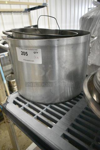 2 Metal Stock Pots. 2 Times Your Bid!
