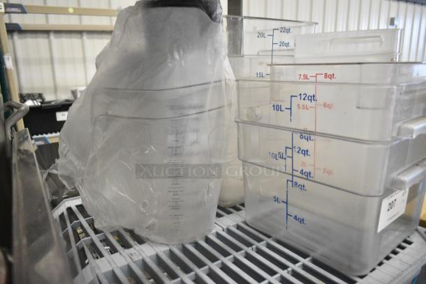 ALL ONE MONEY! Lot of 11 Various Clear Poly Bins - Image 2 of 2