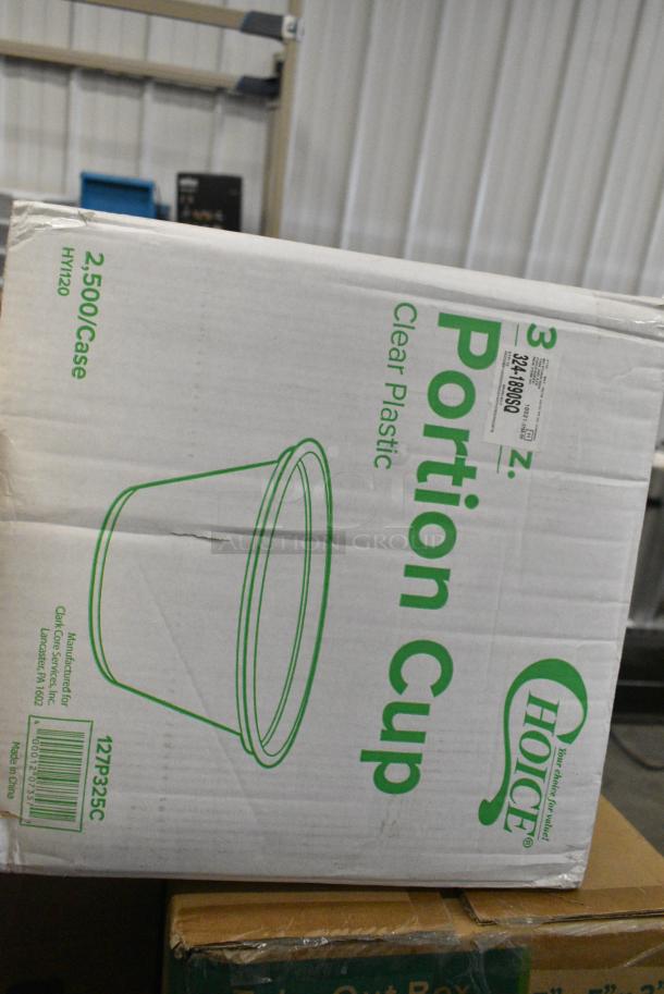 8 BRAND NEW! Boxes of Various Items Including 795SUS050801 Choice 5 1/4" x 8 1/2" Extra Large Food Container with Lid - 300/Case, 760SOUP16PBL Choice 6 - 16 oz. Clear Plastic Soup / Food Cup Lid - 1000/Case, 129MCR32B Choice 32 oz. Black Round Microwavable Heavy Weight Container with Lid 7 1/4" - 150/Case, 127P325C Choice 3.25 oz. Clear Plastic Souffle Cup / Portion Cup - 2500/Case, CTR24BD Dart SafeSeal 24 oz. Plastic Tamper-Resistant, Tamper-Evident Bowl with Dome Lid - 150/Case, 760SOUP8WB Choice 8 oz. White Double Poly-Coated Paper Food Cup - 1000/Case. 8 Times Your Bid! - Image 5 of 9