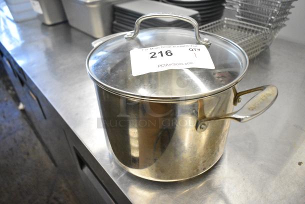 Metal Stock Pot w/ Glass Lid - Image 3 of 3