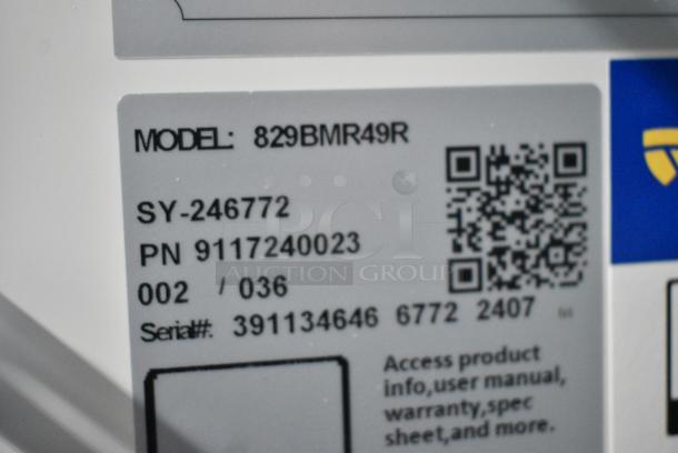 BRAND NEW SCRATCH AND DENT! 2024 Avantco 829BMR49R Stainless Steel Commercial 2 Door Reach In Cooler w/ Poly Coated Racks. 115 Volts, 1 Phase. Tested and Working! - Image 6 of 6
