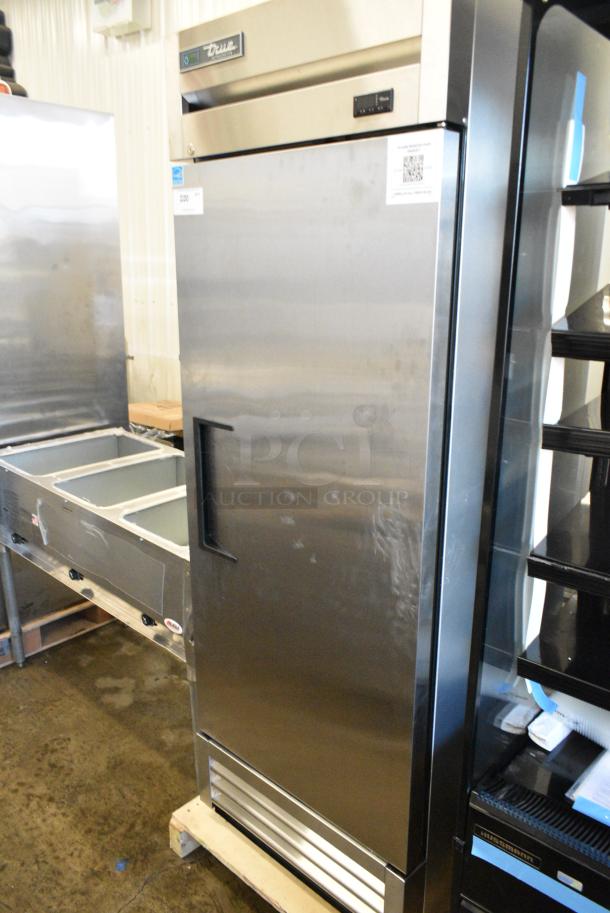 BRAND NEW SCRATCH AND DENT! 2024 True T-19-HC Stainless Steel Commercial Single Door Reach In Cooler w/ Poly Coated Racks. 115 Volts, 1 Phase. Tested and Working! - Image 2 of 5