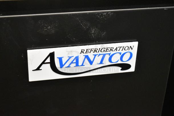 BRAND NEW SCRATCH AND DENT! 2024 Avantco 178UBB378G 78" Black Counter Height Glass Door Back Bar Refrigerator with LED Lighting. 115 Volts, 1 Phase. Tested and Working! - Image 2 of 7