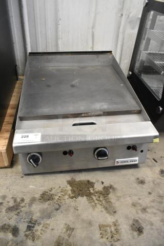 Garland Stainless Steel Commercial Countertop Natural Gas Powered Flat Top Griddle.