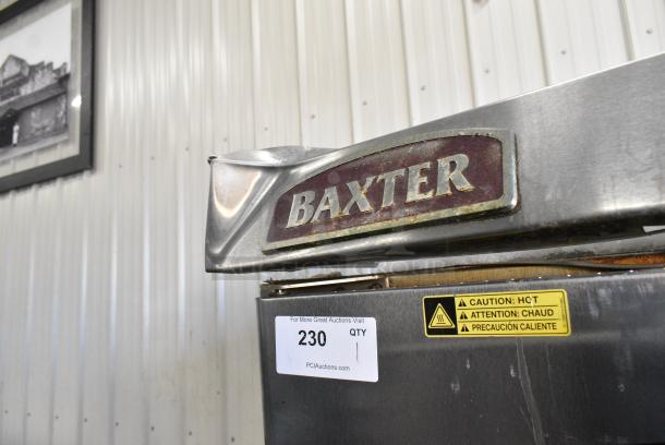 Baxter Stainless Steel Commercial Natural Gas Powered Mini Rotating Rack Oven on Pan Rack. See Pictures for Broken Glass. - Image 3 of 10