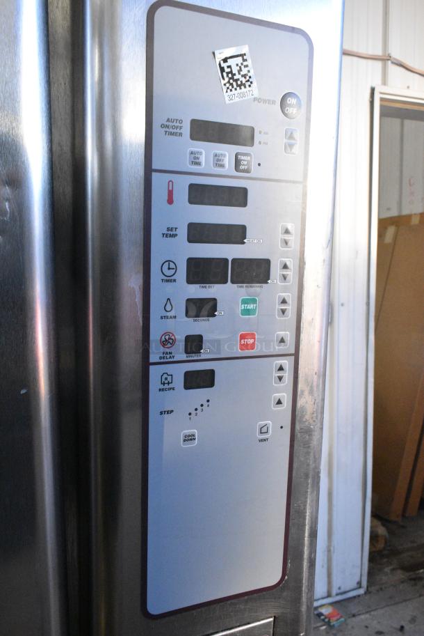 Baxter Stainless Steel Commercial Natural Gas Powered Mini Rotating Rack Oven on Pan Rack. See Pictures for Broken Glass. - Image 4 of 10