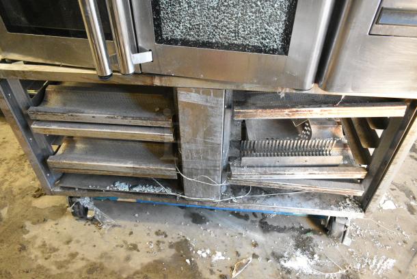 Baxter Stainless Steel Commercial Natural Gas Powered Mini Rotating Rack Oven on Pan Rack. See Pictures for Broken Glass. - Image 5 of 10