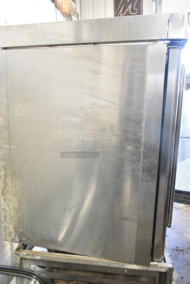 Baxter Stainless Steel Commercial Natural Gas Powered Mini Rotating Rack Oven on Pan Rack. See Pictures for Broken Glass. - Image 8 of 10