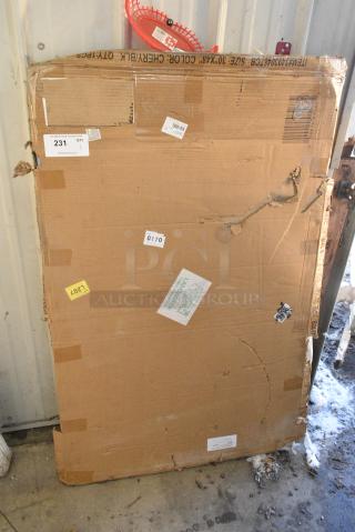 BRAND NEW SCRATCH AND DENT! 3493048TCB Lancaster Table & Seating 30" x 48" Laminated Rectangular Table Top Reversible Cherry / Black