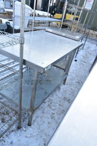 Regency 600T3048G Stainless Steel Table w/ Metal Under Shelf.