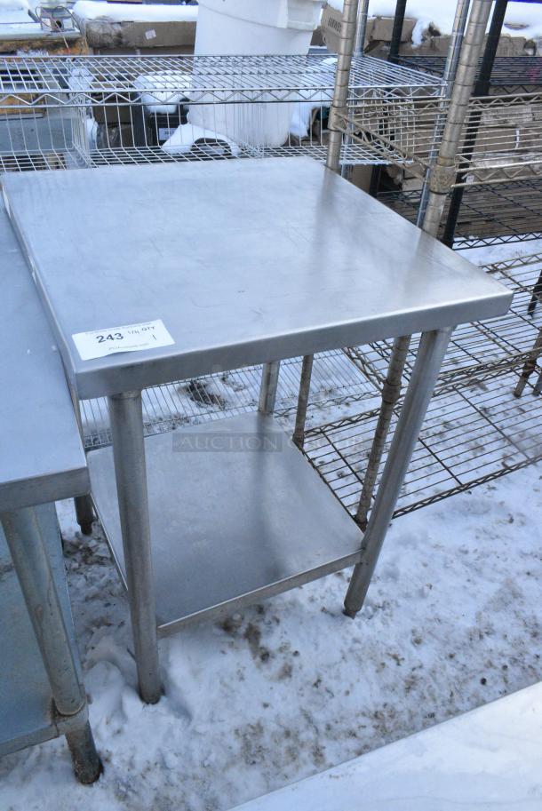 Stainless Steel Table w/ Metal Under Shelf. - Image 1 of 3