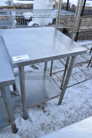 Stainless Steel Table w/ Metal Under Shelf.