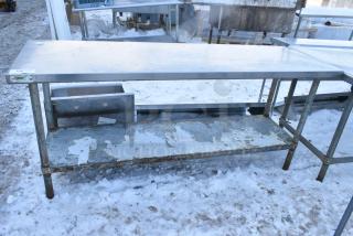 Regency 600T2472G Stainless Steel Table w/ Metal Under Shelf.
