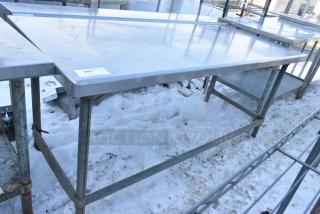 Stainless Steel Table w/ Metal Under Shelf.