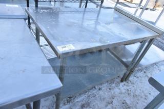 Stainless Steel Table w/ Metal Under Shelf.