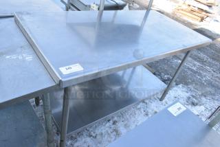 Stainless Steel Table w/ Metal Under Shelf.