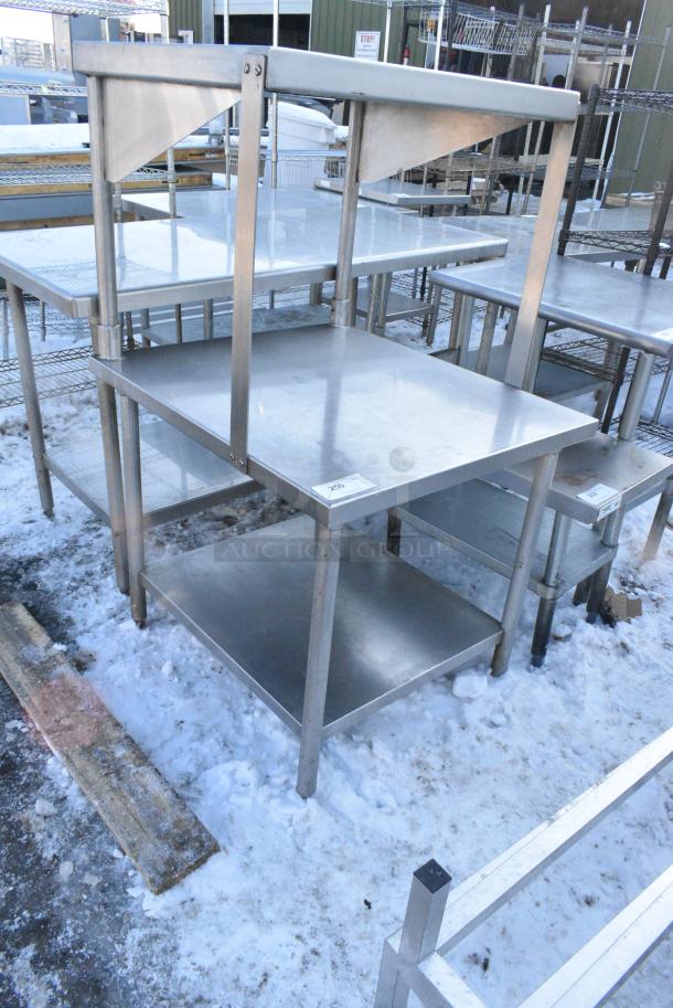 Stainless Steel Table w/ Over Shelf and Metal Under Shelf. - Image 1 of 4