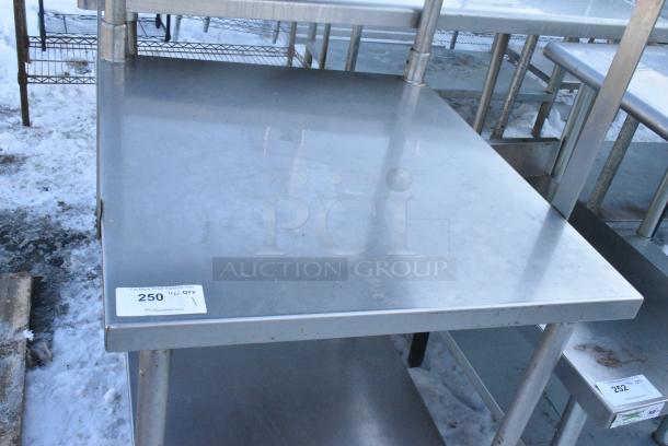 Stainless Steel Table w/ Over Shelf and Metal Under Shelf. - Image 3 of 4