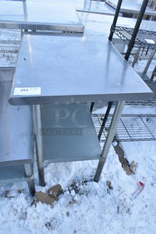 Stainless Steel Table w/ Metal Under Shelf.