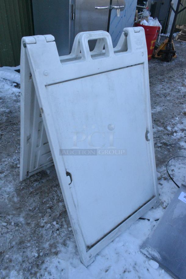 White Poly A Frame Sidewalk Sign. - Image 3 of 4