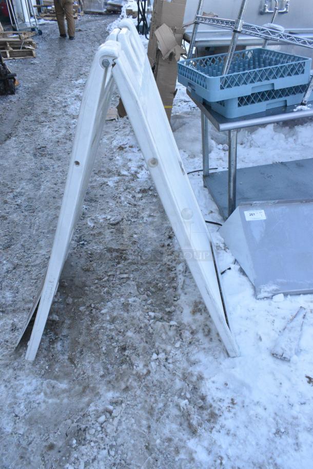 White Poly A Frame Sidewalk Sign. - Image 4 of 4