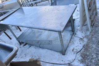 Stainless Steel Table w/ Metal Under Shelf.