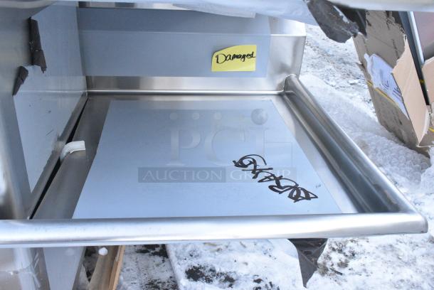 BRAND NEW SCRATCH AND DENT! Regency 600S42424224 Stainless Steel 4 Bay Sink w/ Left Side Drain Board. No Legs. - Image 4 of 5