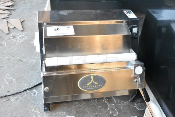 BRAND NEW SCRATCH AND DENT! Arcobaleno ASC300 Stainless Steel Commercial Countertop Dough Sheeter. 110 Volts, 1 Phase. - Image 1 of 6
