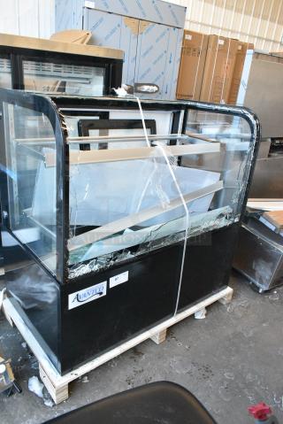 BRAND NEW SCRATCH AND DENT! Avantco 193BCD48B Metal Commercial Floor Style Deli Display Case Merchandiser. See Pictures for Broken Glass. 110-120 Volts, 1 Phase.