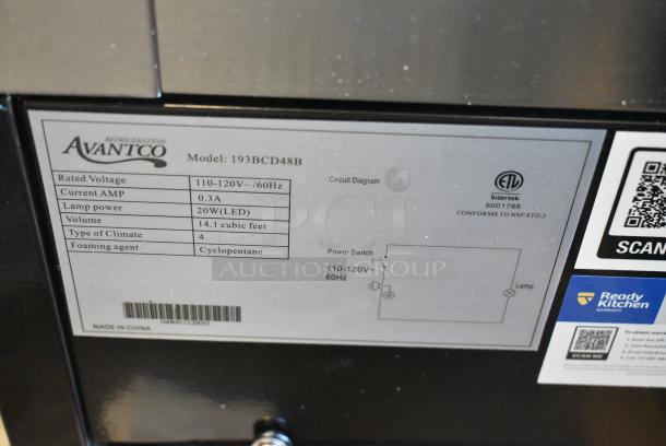 BRAND NEW SCRATCH AND DENT! Avantco 193BCD48B Metal Commercial Floor Style Deli Display Case Merchandiser. See Pictures for Broken Glass. 110-120 Volts, 1 Phase. - Image 5 of 5