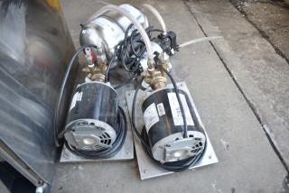 3 Various Motors Including 2 US S55JXRPA-8170 Carbonator Duty Pump and 1 McCann's Water Booster. 3 Times Your Bid!