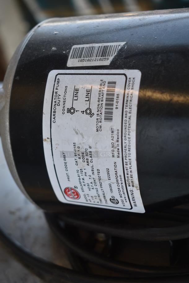 3 Various Motors Including 2 US S55JXRPA-8170 Carbonator Duty Pump and 1 McCann's Water Booster. 3 Times Your Bid! - Image 8 of 14