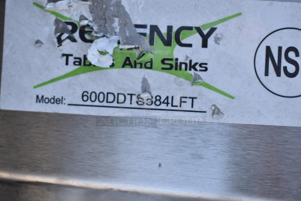 BRAND NEW SCRATCH AND DENT! Regency 600DDTS684LFT Stainless Steel Commercial 3 Bay Sink w/ Left Side Drain Board. - Image 4 of 4