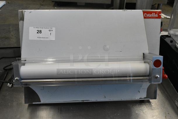 BRAND NEW SCRATCH AND DENT! Estella 348EDS18S Stainless Steel 18" Countertop One Stage Dough Sheeter. 120 Volts, 1 Phase. Tested and Working! - Image 6 of 8