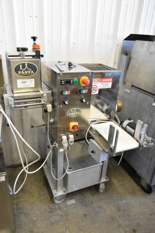 Arcobaleno AMFE50 Liliana Stainless Steel Commercial Floor Style Pasta Extruder Machine. 220 Volts, 3 Phase. Goes GREAT w/ Item 116!