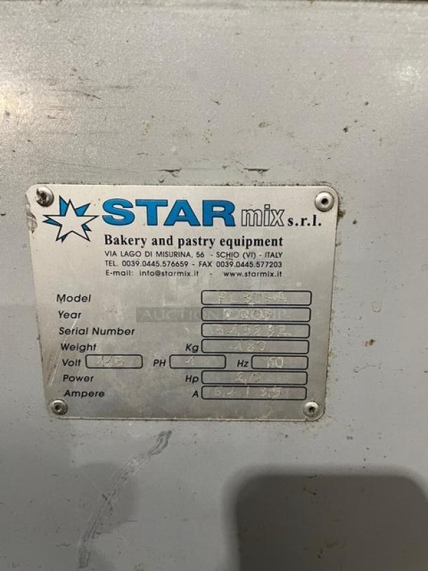 Fleetwood Star Mix Commercial Floor Model 30 Quart Planetary Mixer! With Stainless Steel Bowl Guard & Mixing Bowl! With Dough Hook Attachment! Model: PL30HA SN: 319282! 115V 1 Phase! - Image 9 of 12