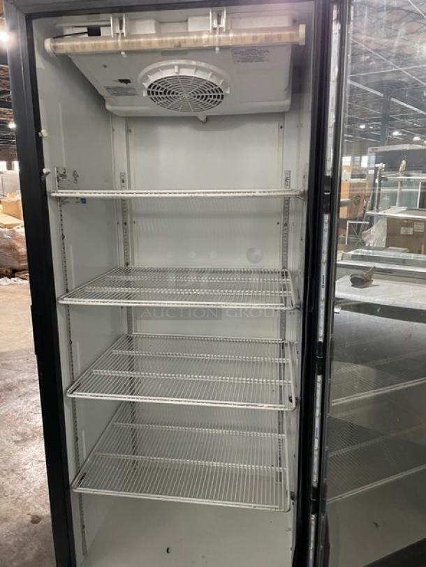 Imbera Commercial Black Single Glass Door Reach In Refrigerator Merchandiser! Energy Star Certified! With Poly Coated Wire Racks! Model: G319 SN: 534130503357! 115V 1 Phase! - Image 5 of 8
