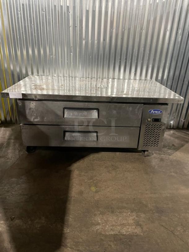 Atosa Commercial Stainless Steel 2 Drawer Refrigerated Chef Base/Equipment Stand! Model: MGF8452GR SN: MGF8452GRAUS10031911319113000C40012! 115V 1 Phase! On Casters! - Image 1 of 9
