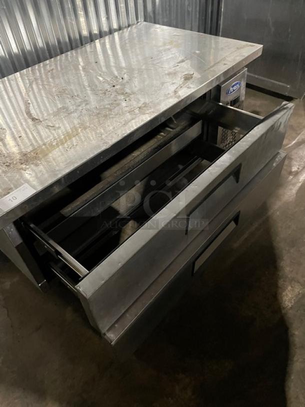 Atosa Commercial Stainless Steel 2 Drawer Refrigerated Chef Base/Equipment Stand! Model: MGF8452GR SN: MGF8452GRAUS10031911319113000C40012! 115V 1 Phase! On Casters! - Image 5 of 9