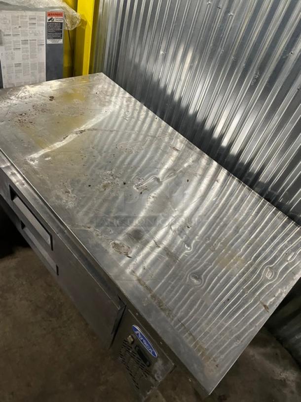 Atosa Commercial Stainless Steel 2 Drawer Refrigerated Chef Base/Equipment Stand! Model: MGF8452GR SN: MGF8452GRAUS10031911319113000C40012! 115V 1 Phase! On Casters! - Image 7 of 9