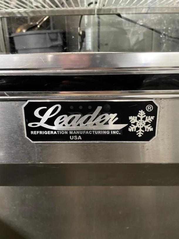 Leader Commercial Stainless Steel Straight Glass 48" Dry Bakery Display Showcase! With Poly Coated Wire Tier Racks! With Lighting! With Rear Access Sliding Glass Doors! Model: CBK48 D SN: GA05C1072! 115V 1 Phase! - Image 7 of 9
