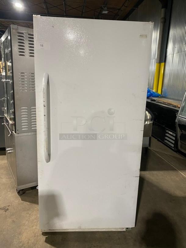 Frigidaire By Electrolux Commercial White Single Door Reach In Upright Free-Standing Freezer! With Poly Coated Wire Racks! Model: FFFU21M1QWF SN: WB94375615! 115V 1 Phase! - Image 1 of 9