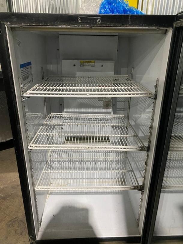 Beverage-Air Commercial Black Single Glass Door Countertop Merchandiser Refrigerator! With Poly Coated Wire Racks! Model: UR30G SN: 7255177! 115V 1 Phase! - Image 5 of 9