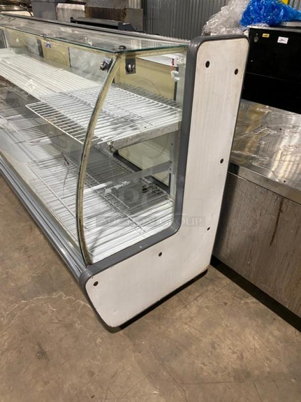 Diamond Commercial Curved Glass Refrigerated Deli Meat/Bakery Display Showcase! With Poly Coated Wire Racks! With 2 Swing Open Rear Access Doors! With Mini Dry Under Storage! On Legs! - Image 2 of 11