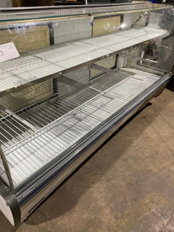 Diamond Commercial Curved Glass Refrigerated Deli Meat/Bakery Display Showcase! With Poly Coated Wire Racks! With 2 Swing Open Rear Access Doors! With Mini Dry Under Storage! On Legs! - Image 9 of 11
