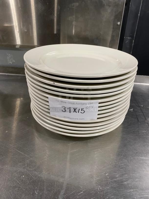 Core Dinnerware Commercial Round White Dinner Plates! 15X Your Bid! - Image 1 of 7